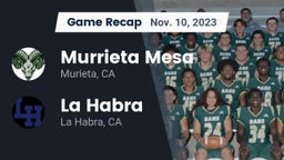 Recap: Murrieta Mesa  vs. La Habra  2023