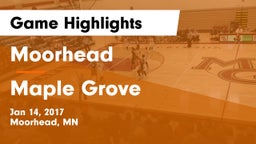 Moorhead  vs Maple Grove  Game Highlights - Jan 14, 2017