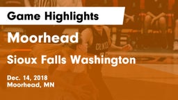 Moorhead  vs Sioux Falls Washington  Game Highlights - Dec. 14, 2018