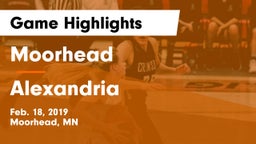 Moorhead  vs Alexandria  Game Highlights - Feb. 18, 2019