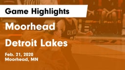 Moorhead  vs Detroit Lakes  Game Highlights - Feb. 21, 2020