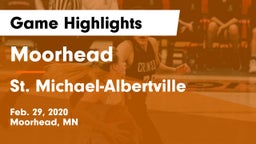 Moorhead  vs St. Michael-Albertville  Game Highlights - Feb. 29, 2020