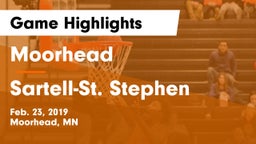 Moorhead  vs Sartell-St. Stephen  Game Highlights - Feb. 23, 2019