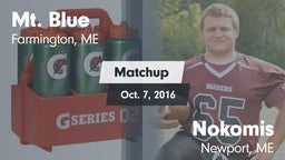 Matchup: Mt. Blue  vs. Nokomis  2016