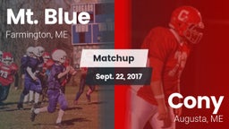 Matchup: Mt. Blue  vs. Cony  2017