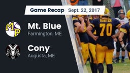 Recap: Mt. Blue  vs. Cony  2017