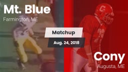 Matchup: Mt. Blue  vs. Cony  2018