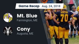 Recap: Mt. Blue  vs. Cony  2018