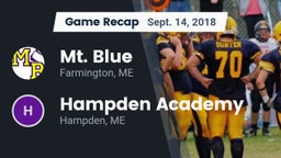 Recap: Mt. Blue  vs. Hampden Academy 2018