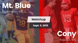 Matchup: Mt. Blue  vs. Cony  2019