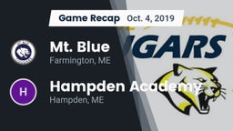 Recap: Mt. Blue  vs. Hampden Academy 2019