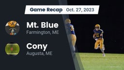 Recap: Mt. Blue  vs. Cony  2023