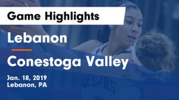 Lebanon  vs Conestoga Valley  Game Highlights - Jan. 18, 2019