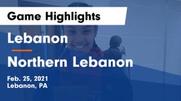 Lebanon  vs Northern Lebanon  Game Highlights - Feb. 25, 2021