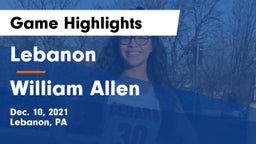 Lebanon  vs William Allen  Game Highlights - Dec. 10, 2021