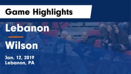 Lebanon  vs Wilson  Game Highlights - Jan. 12, 2019