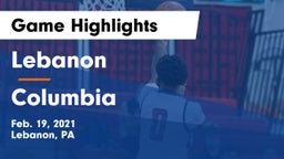 Lebanon  vs Columbia  Game Highlights - Feb. 19, 2021