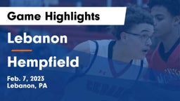 Lebanon  vs Hempfield  Game Highlights - Feb. 7, 2023