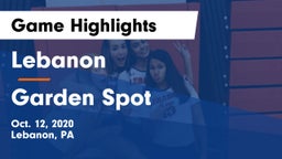 Lebanon  vs Garden Spot  Game Highlights - Oct. 12, 2020
