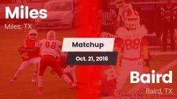 Matchup: Miles  vs. Baird  2016
