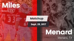 Matchup: Miles  vs. Menard  2017