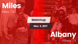 Matchup: Miles  vs. Albany  2017