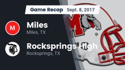Recap: Miles  vs. Rocksprings High 2017