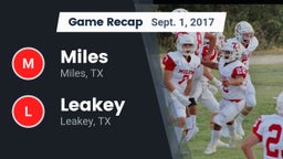 Recap: Miles  vs. Leakey  2017
