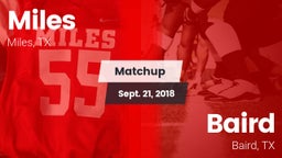 Matchup: Miles  vs. Baird  2018