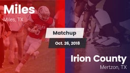 Matchup: Miles  vs. Irion County  2018