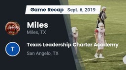 Recap: Miles  vs. Texas Leadership Charter Academy  2019
