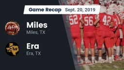 Recap: Miles  vs. Era  2019