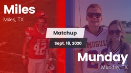 Matchup: Miles  vs. Munday  2020