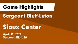 Sergeant Bluff-Luton  vs Sioux Center  Game Highlights - April 15, 2024