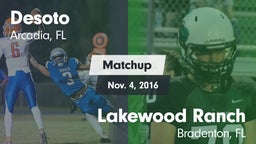 Matchup: Desoto  vs. Lakewood Ranch  2016