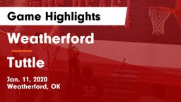 Weatherford  vs Tuttle  Game Highlights - Jan. 11, 2020