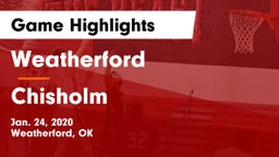 Weatherford  vs Chisholm  Game Highlights - Jan. 24, 2020