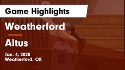 Weatherford  vs Altus  Game Highlights - Jan. 4, 2020