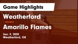 Weatherford  vs Amarillo Flames Game Highlights - Jan. 9, 2020