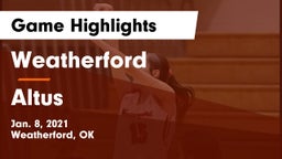 Weatherford  vs Altus  Game Highlights - Jan. 8, 2021
