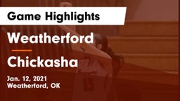 Weatherford  vs Chickasha  Game Highlights - Jan. 12, 2021