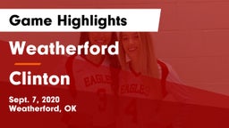 Weatherford  vs Clinton  Game Highlights - Sept. 7, 2020