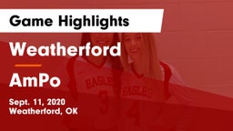 Weatherford  vs AmPo  Game Highlights - Sept. 11, 2020