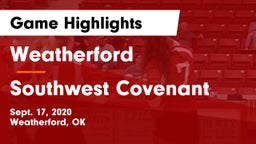 Weatherford  vs Southwest Covenant  Game Highlights - Sept. 17, 2020