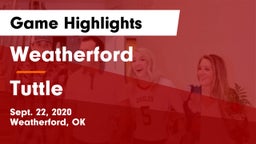 Weatherford  vs Tuttle  Game Highlights - Sept. 22, 2020