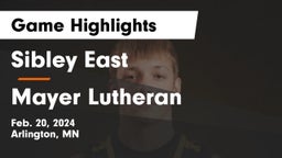 Sibley East  vs Mayer Lutheran  Game Highlights - Feb. 20, 2024