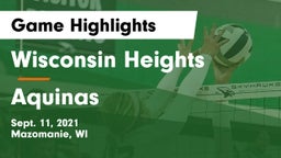 Wisconsin Heights  vs Aquinas  Game Highlights - Sept. 11, 2021