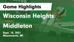 Wisconsin Heights  vs Middleton  Game Highlights - Sept. 18, 2021