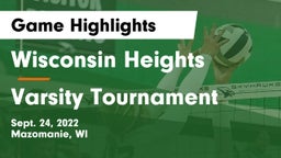 Wisconsin Heights  vs Varsity Tournament Game Highlights - Sept. 24, 2022