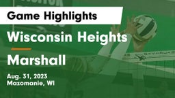Wisconsin Heights  vs Marshall  Game Highlights - Aug. 31, 2023